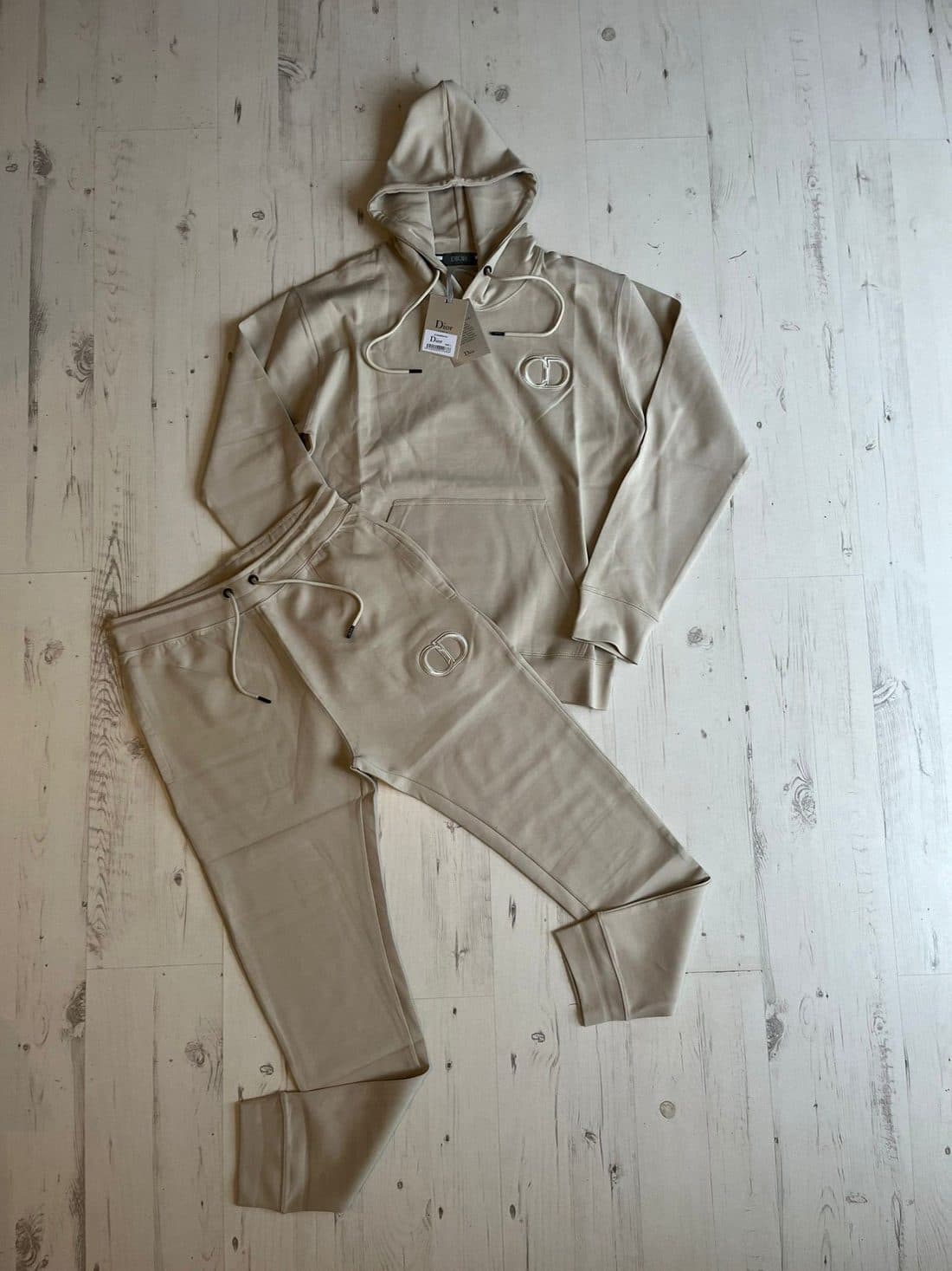 Dior CD Icon Tracksuit in Stone — front