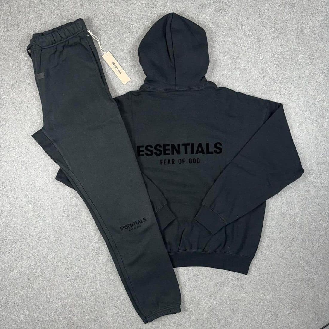 Essentials Fear of God Essentials Tracksuit in Black — front